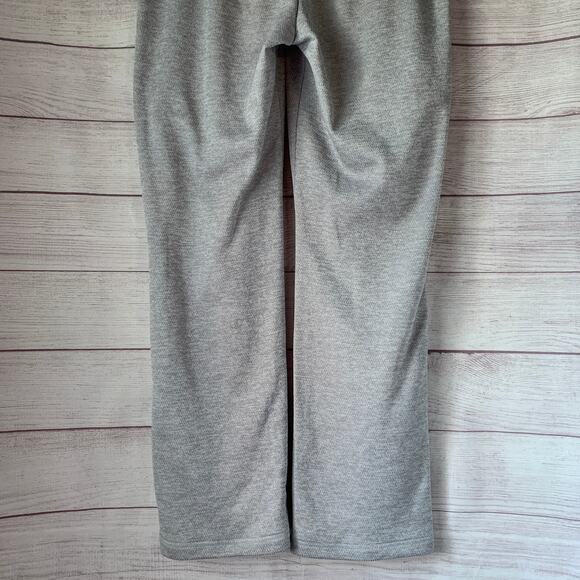 Adidas Light Gray Athletic Climawarm Pants Wide Leg Mesh Lined Drawstring Size L - Picture 6 of 16